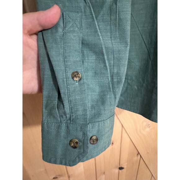 L.L. Bean | NWOT Women's Light Teal Cotton Button Up Long Sleeve Shirt | Size L - Picture 8 of 12